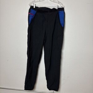 Vintage Nike ACG Windbreaker Pant Color Block Black and Blue Men's